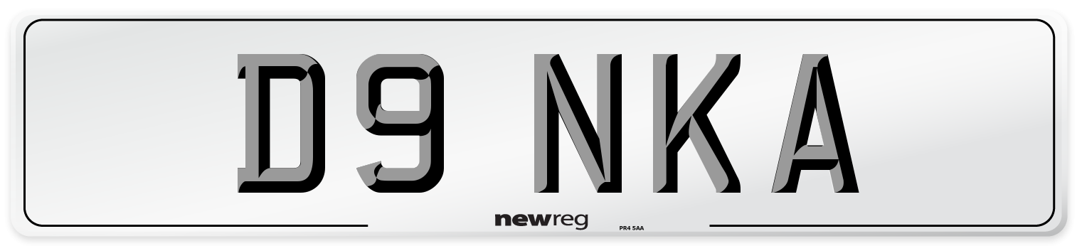 D9 NKA Number Plate from New Reg